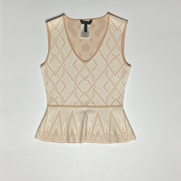 BCBG MaxAzria Alonya Jacquard Peplum Top - Picture 1 of 5